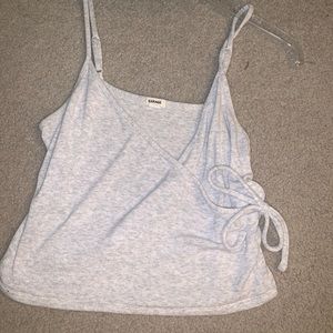light grey crop tank top